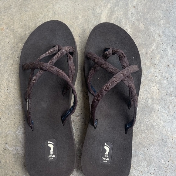 TEVA Mush Olowahu Sandals Women's Webbed Strappy Slip On Recycled EVA Sz 10 - Picture 2 of 5